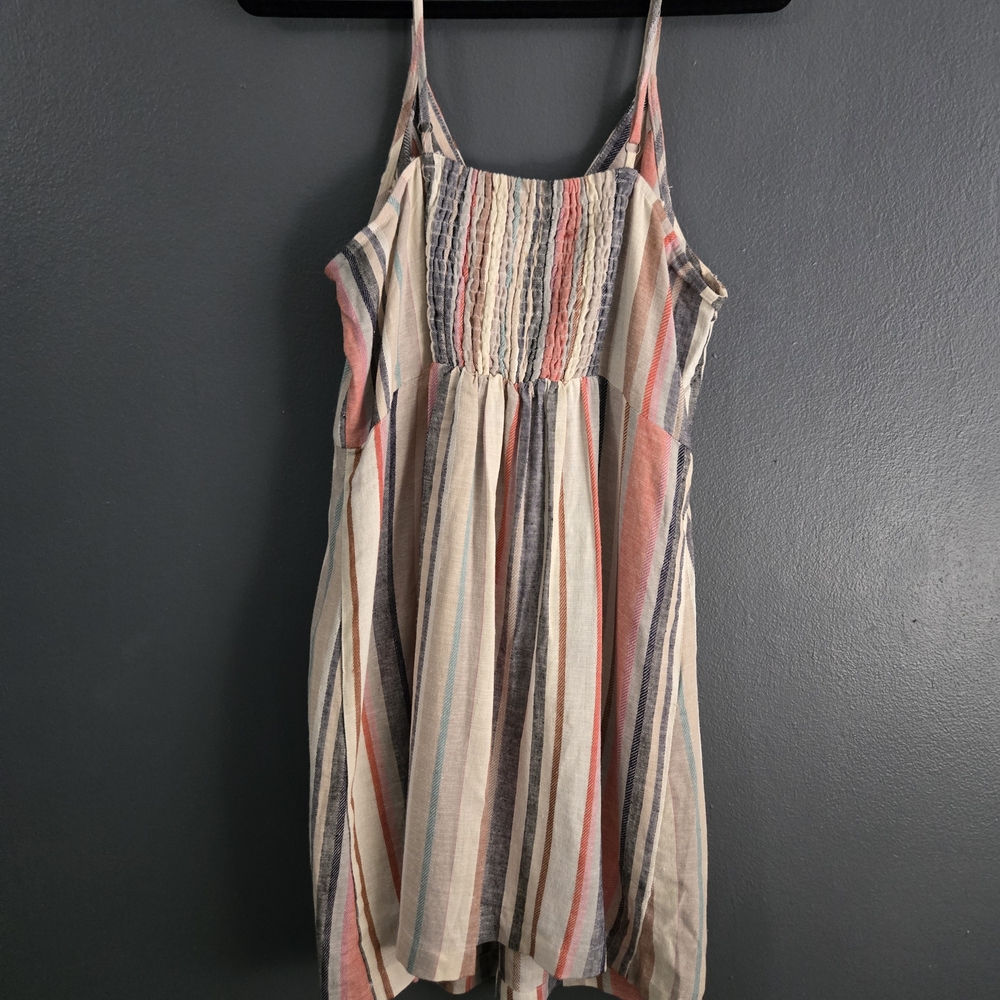 J for Justify Women's XL Striped Linen Blend Dress - Picture 2 of 6